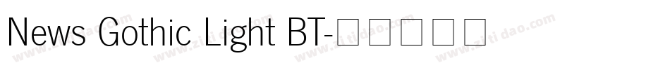 News Gothic Light BT字体转换